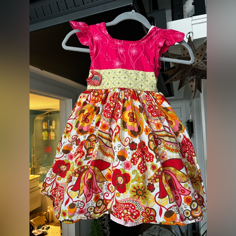 Hopscotch floral easter party dress size 4.  euc.  worn once